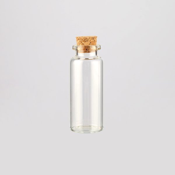 Spot supply 24x60mm wishing bottle 15ml thickened transparent tube glass bottle cork bottle, china supplier wholesale