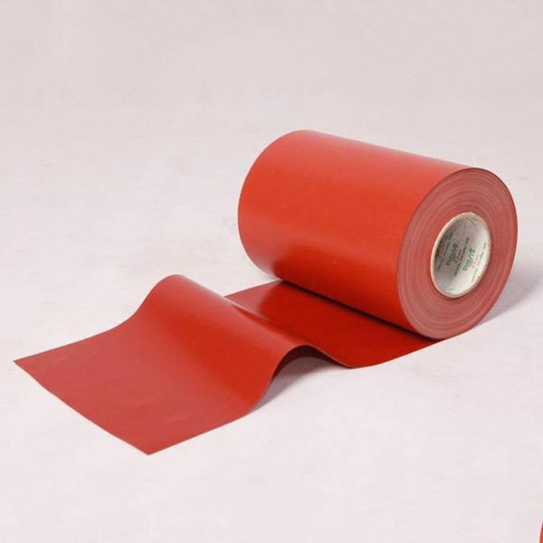 Manufacturers supply red glossy 1.5mm flame retardant silicone sheet coil with anti-ultraviolet toughness good anti-compression, china factory manufacturer