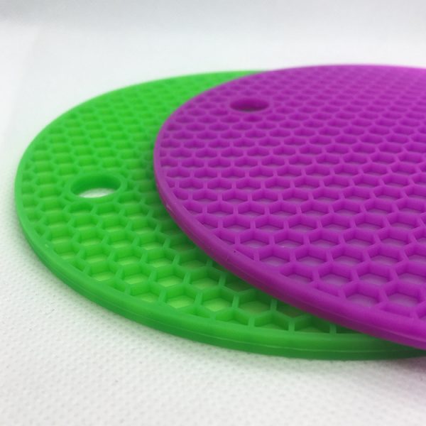 Silicone insulation pad rosh fda round placemat anti-scalding pad silicone honeycomb pad support custom, china factory manufacturer