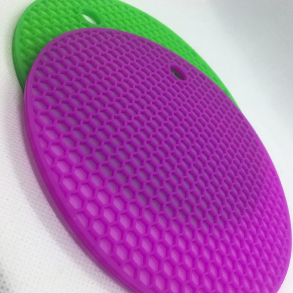 Silicone insulation pad rosh fda round placemat anti-scalding pad silicone honeycomb pad support custom, china manufacturer cheap price