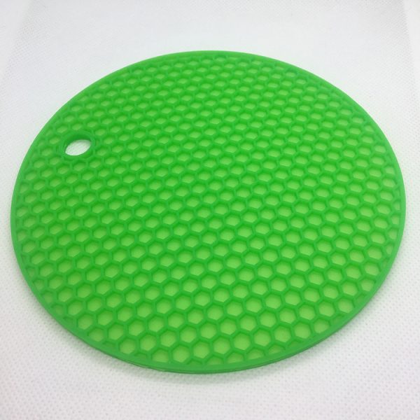 Silicone insulation pad rosh fda round placemat anti-scalding pad silicone honeycomb pad support custom, china supplier good quality