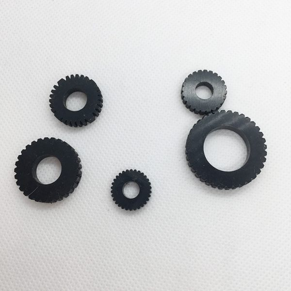 Black silicone gear high temperature resistant outer diameter 13-29 laser printer silicone processing production open mold custom, china supplier good quality