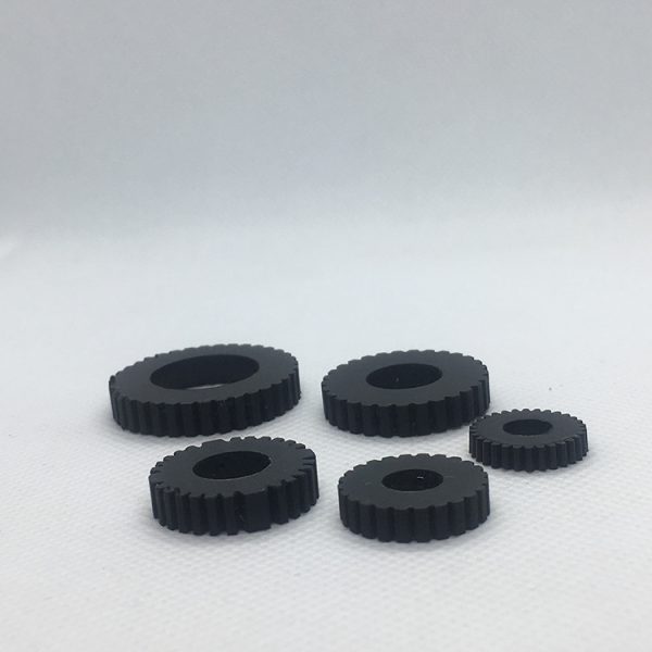 Black silicone gear high temperature resistant outer diameter 13-29 laser printer silicone processing production open mold custom, china factory manufacturer
