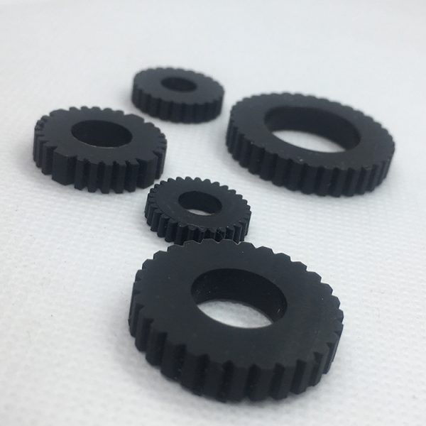 Black silicone gear high temperature resistant outer diameter 13-29 laser printer silicone processing production open mold custom, china manufacturer cheap price