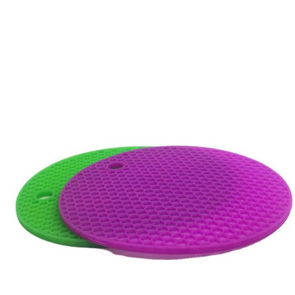 Silicone insulation pad rosh fda round placemat anti-scalding pad silicone honeycomb pad support custom, china supplier good price