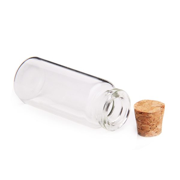 Spot supply 24x60mm wishing bottle 15ml thickened transparent tube glass bottle cork bottle, china manufacturer good