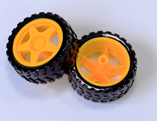 TT motor rubber tire smart car chassis wheel reducer motor wheel model wheel DIY robot, china manufacturer cheap price