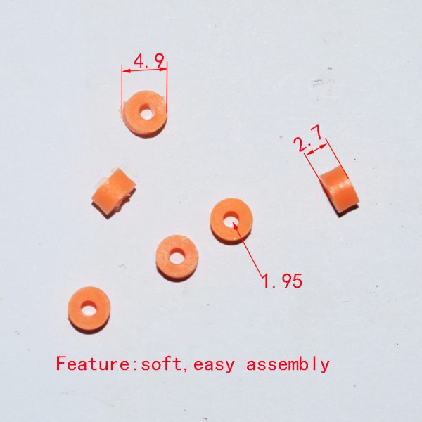 2*5*3 Orange Soft Axle Sleeve Toy Parts Technology Production Parts AliExpress 2A, china manufacturer cheap price