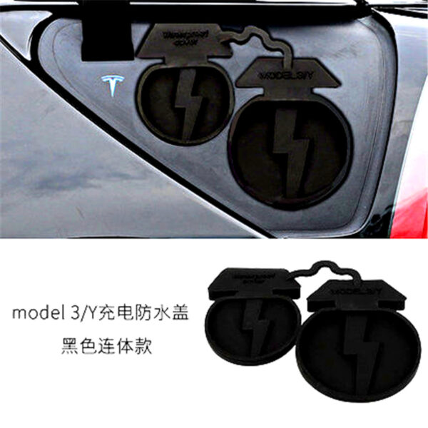 Charging port plastic protective cover Charging hole cover modification accessories  Tesla Model 3 ,Model Y rubber cover cap.,china factory manufacture