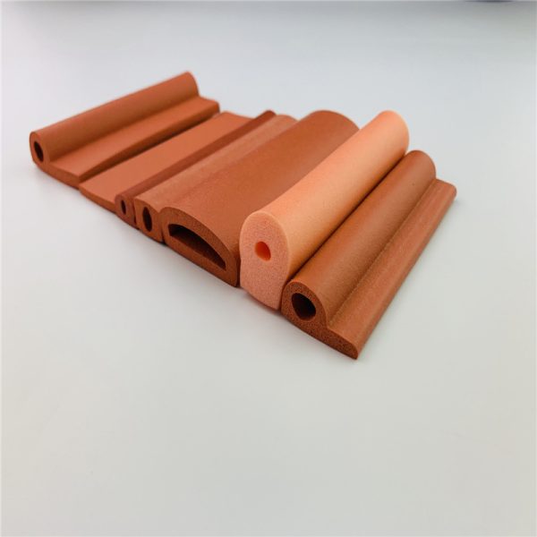 Extruded silicone foam strip sponge foam strip can be customized shape bending resistant cabinet silicone foam strip, china factory manufacturer