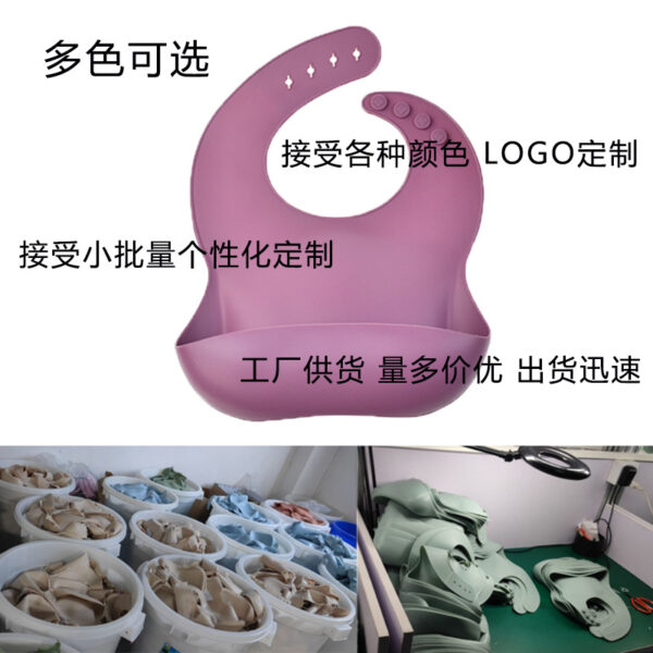 ,china manufacturer cheap priceSpot supply silicone bib waterproof disposable silicone saliva towel baby baby saliva pocket disposable bib