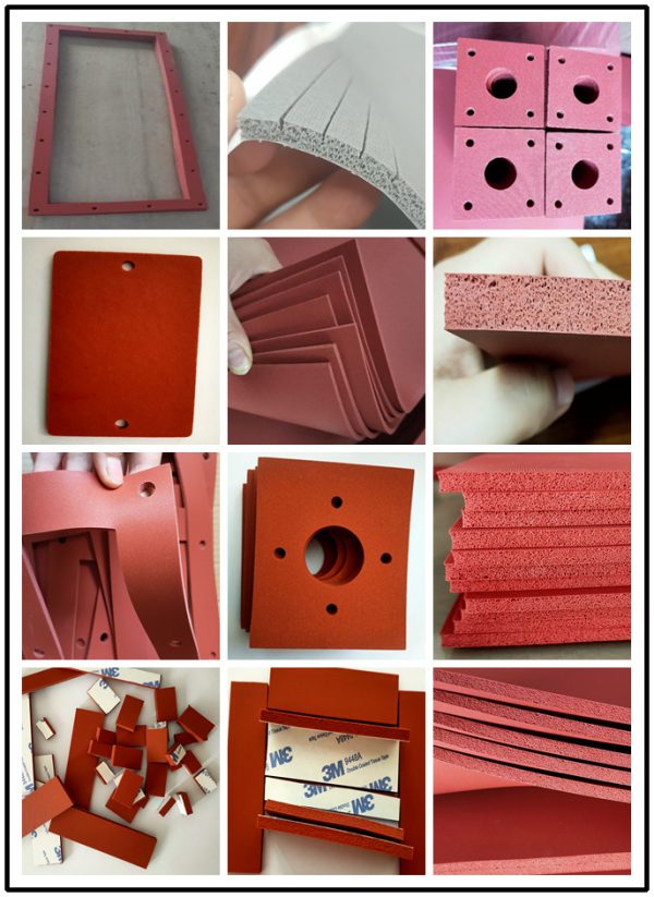 Customized Silicone Foam Pads High Temperature Mechanical Seals Bronzing Foam Pads Silicone Foam Pads Die-cut Products, china factory good price