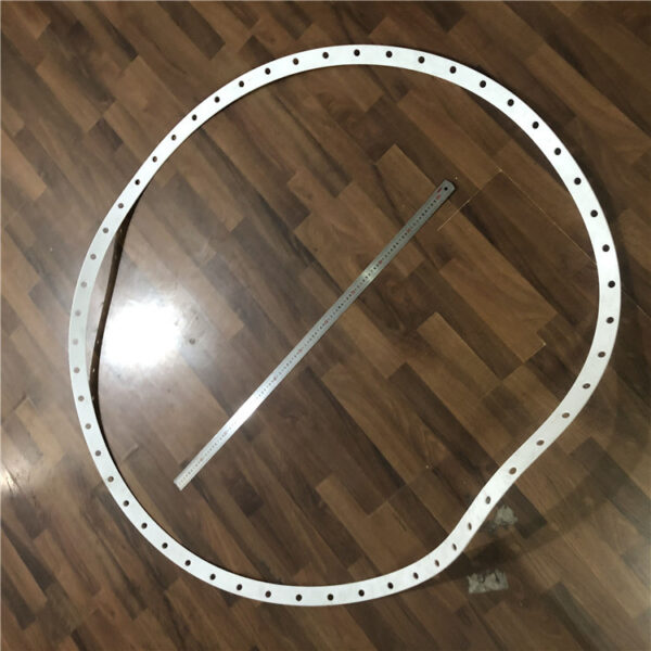 Teflon PTFE polytetrafluoroethylene large size flange gasket punch with eye 1.5 meters 1400*1360*5 circles,china factory manufacture