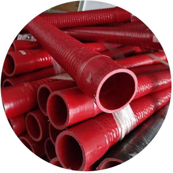 Red Negative Pressure Resistant Corrugated Steel Wire Silicone Elbow Elbow, china manufacturer cheap price
