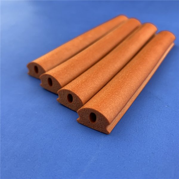 High-density silicone sponge foam strip mechanical fixed sealing strip thermal insulation temperature-resistant silicone strip sponge foam strip, china supplier good price