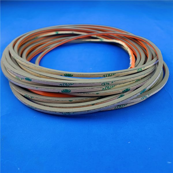 Silver aluminum communication box shielding silicone strip adhesive bonding silicone sealing ring conductive shielding silicone strip, china supplier wholesale