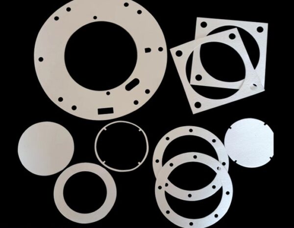 High temperature fireproof aluminum silicate ceramic fiber paper flame retardant sealing gasket electrical sealing air duct flange gasket, china factory manufacturer