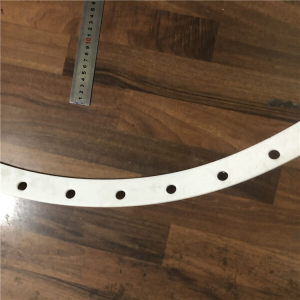 Teflon PTFE polytetrafluoroethylene large size flange gasket punch with eye 1.5 meters 1400*1360*5 circles,china supplier wholesale